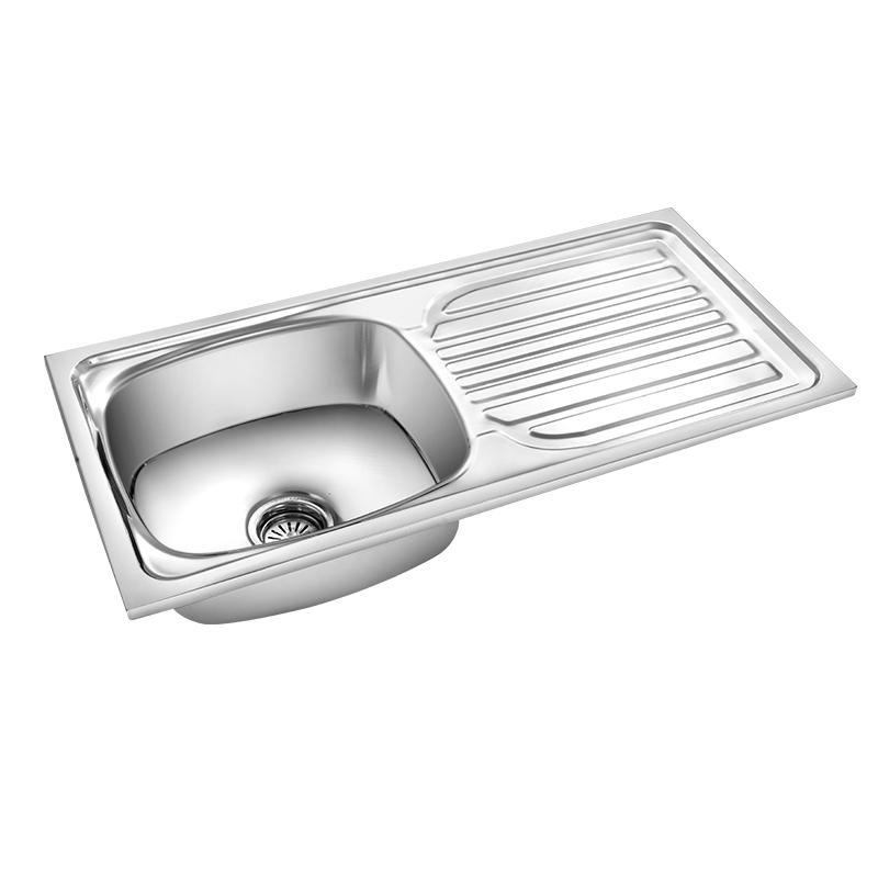 [37x18] Single Bowl Sink with Drain Board - Standard